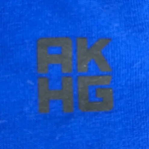 Alaskan Hardgear Shirt Womens Medium Blue Crop Muscle Tee Workout Athleisure