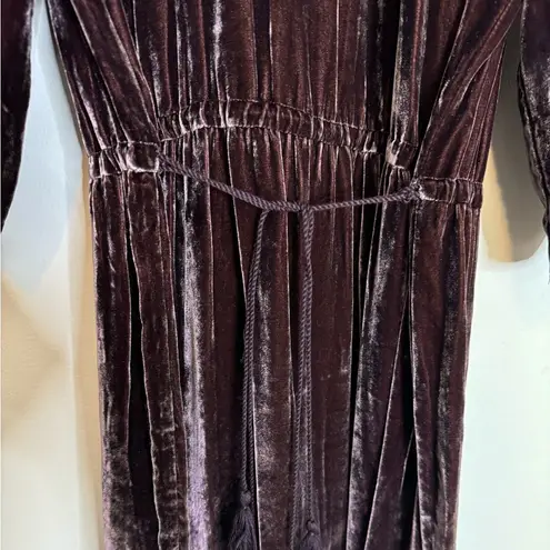 Ulla Johnson  Velvet Midi Dress Womens Size 6 Plum Mulberry Blogger Celeb Style