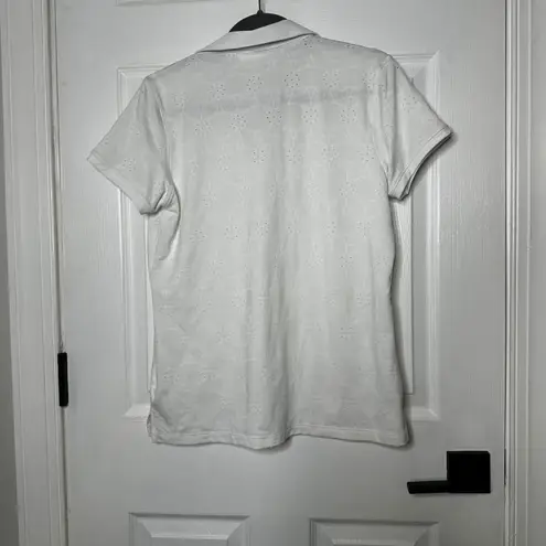 Lady Hagen Women's Eyelet Dolman Sleeve Golf Polo Shirt NWT Size M Athleisure