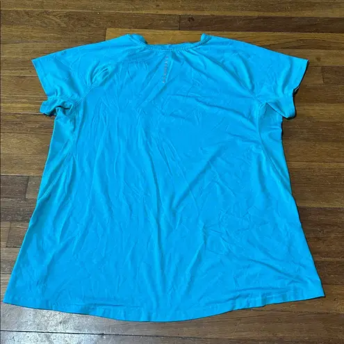 Avia Teal Short Sleeve Running Shirt, Large