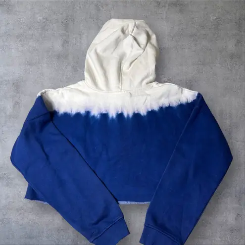 NEW NFL NY Giants Teens Cropped Tie Dye Hoodie Juniors XL 15/17 Blue Sweatshirt Size undefined