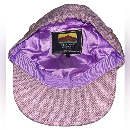 Soft Pink/Purple Textured Newsboy Hat with Short Brim Pink