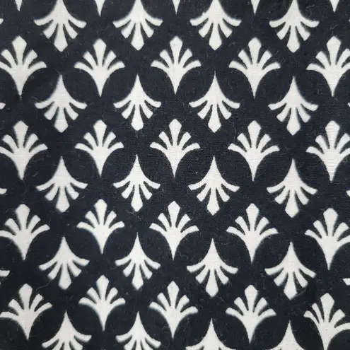 Soch Womens Dress M Black White Allover Print Round Neck 3/4 Sleeve Shift Tunic Size M