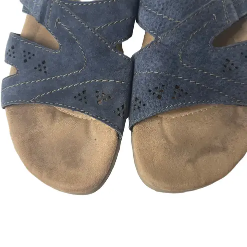 Earth Origins Earth Orgins Women's Size 11 Blue Slide Leather Comfort Sandals