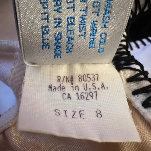 Vtg White One Piece Contrast Black Stitching Bathing Suit Swimwear NEW size 8 Size M