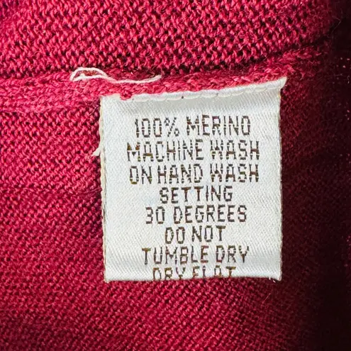 Le Léon Grande Gueule Red 100% Merino Wool Sweater Made in Nepal Womens S French - Image 5