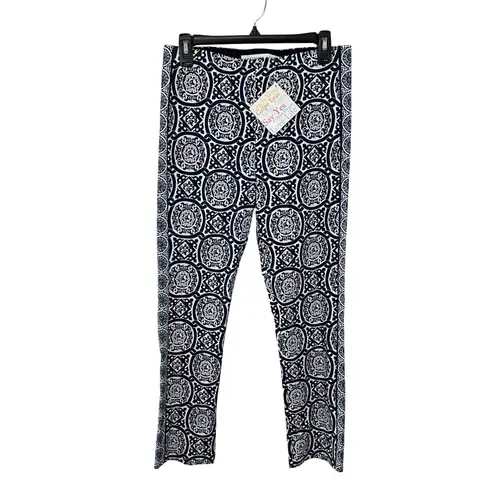 Gretchen Scott NWT Gripeless Pull On Pants Sultan's Dining Room Navy White Sz M - Image 4