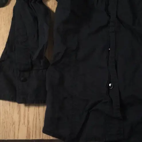 Womens Mossimo Sheer Button up Shirt 3/4” to Long Sleeve Black Size Xs