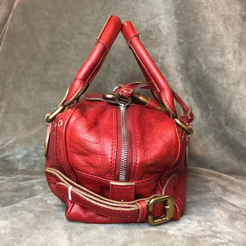 Chloé CHLOE Paddington Red Leather Padlock Bag with Lock, Key, COA, Dust Bag AUTHENTIC