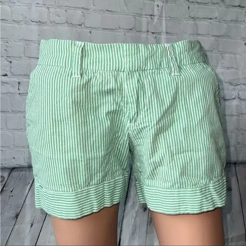 Dear John  green and white high rise stripe shorts 32