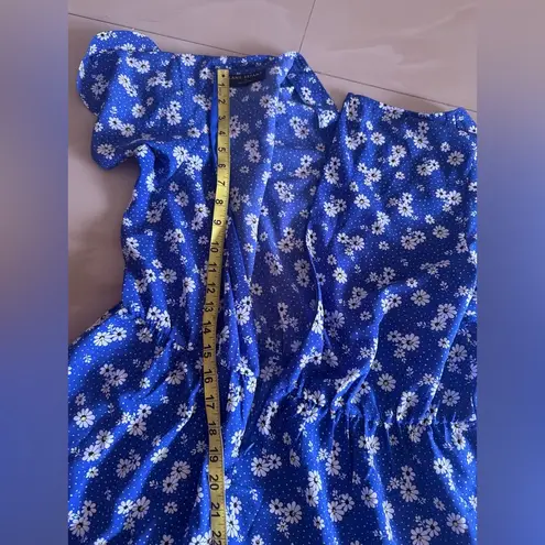 Lane Bryant  - Floral Maxi Dress - High Low - Size 14- Blue Flowers flare