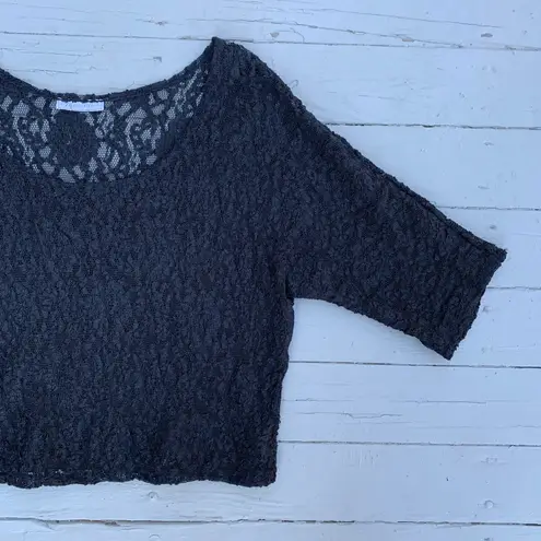 Vintage Martha’s Black Lace Sheer Coverup Top