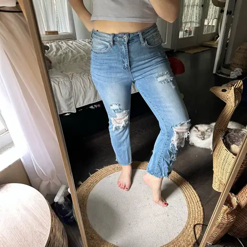 Risen Women’s 28 Blue Denim Play My Music Straight Leg Jeans