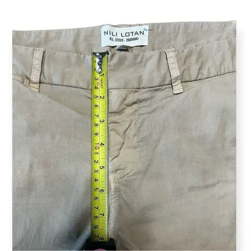 Nili Lotan Pants Women’s 2 East Hampton Desert Sand Stripe Minimalist Trousers Tan