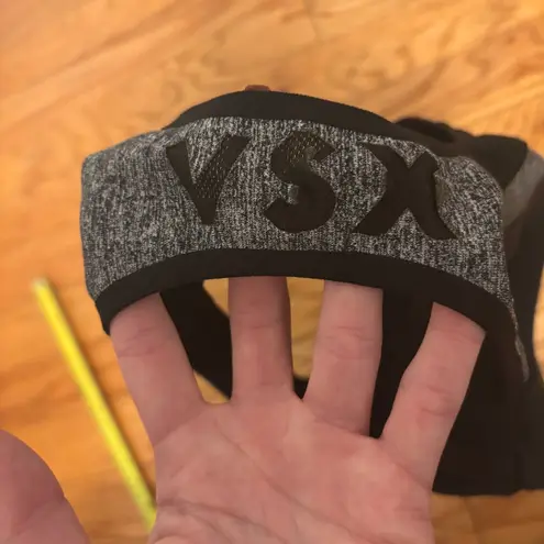 VSX Victoria’s Secret Womens Sports Bra Black Gray High Impact Athletic READ Size M