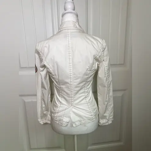 Only Womens white lined crop long sleeve lightweight lined jacket size XS/Small