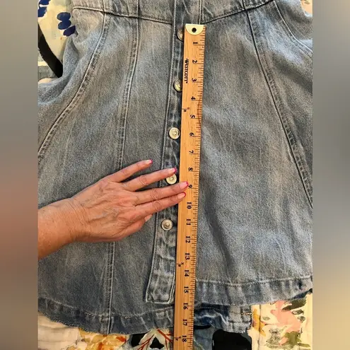 Miss Sixty XXS Vintage Denim Asymmetric Button-Up Dress