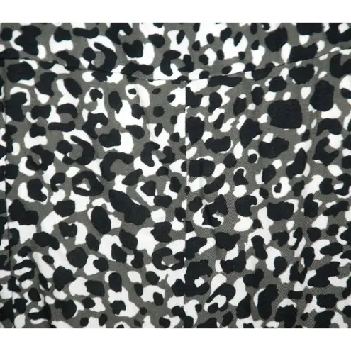 Skies Are Blue Patterned Maxi Dress Button Front Size L 3/4 Sleeve High Slit