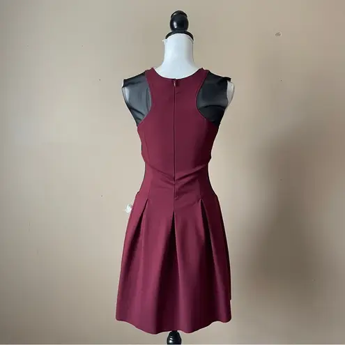 Maje | Disquette Mesh Insert Fit & Flare Dress Sz L