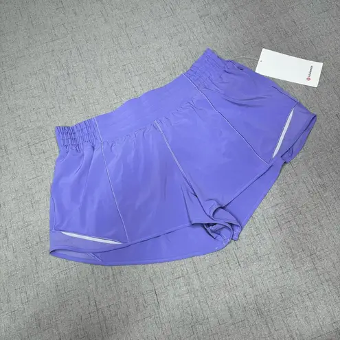 Lululemon  Hotty Hot High Rise Athletic Shorts Dark Lavender Purple 12 Nwt