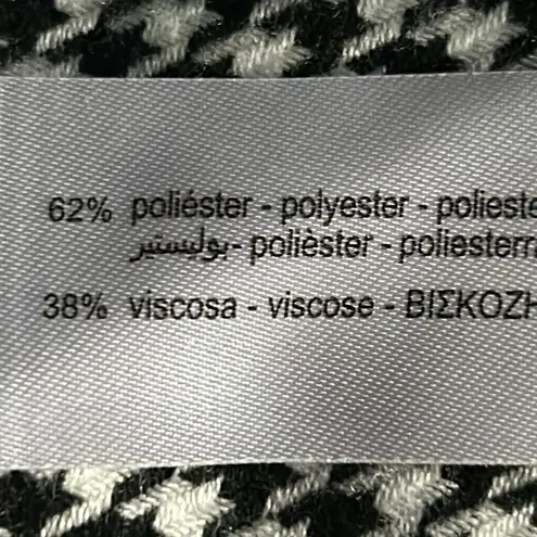 ZARA  Women’s Houndstooth Button Down Long Sleeve Collared Shirt