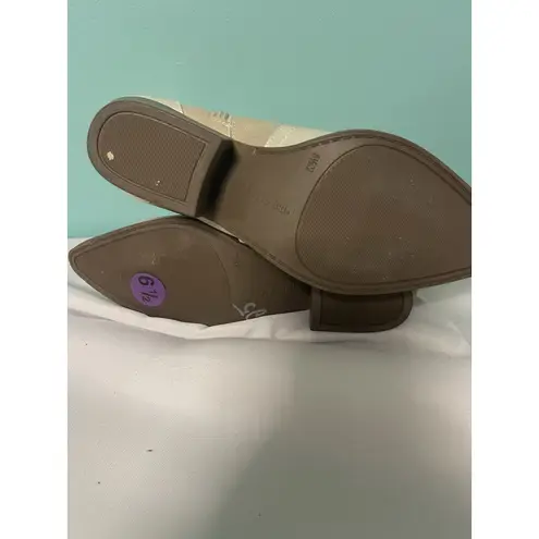 Indigo Ankle Boots 6.5M Iralannie Pointed Toe Cowboy Boot 2tone Tan Gold S112 Size 6.5