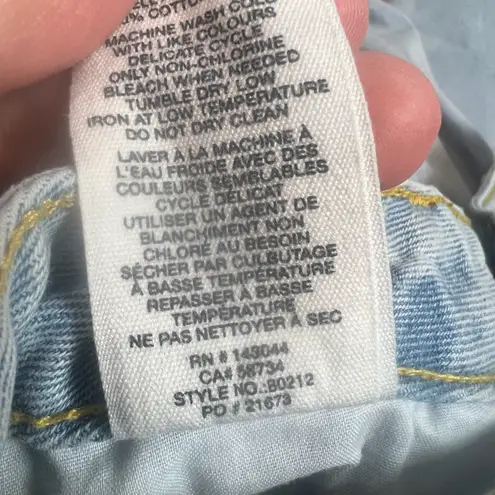 Avec Les Filles Avec Le Filles Bootcut Light Wash Distressed Open Hem Jeans