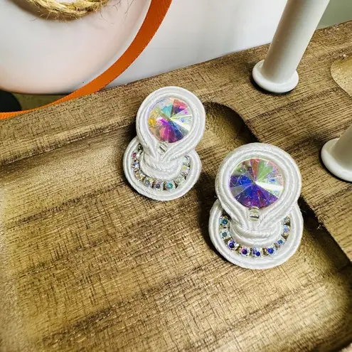 Handmade Earrings Soutache handcrafted Unique Stud Closure