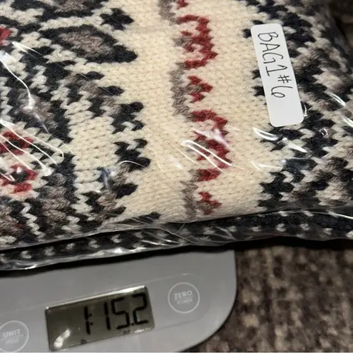 Dale of Norway M Black Red white Classic Fair Isle Wool Knit Clasp Ski Sweater Size M