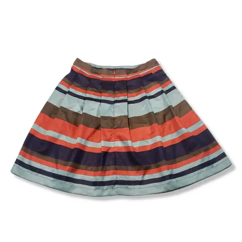 Ark & Co. Skirt Size Medium Pleated A-Line Colorful Stripes Women's Skirt Casual