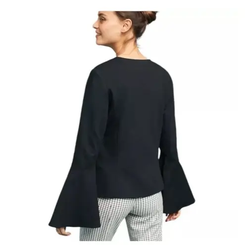 Anthropologie  Cartonnier Bell Sleeve Blazer Medium Black NEW Modern Boho Chic