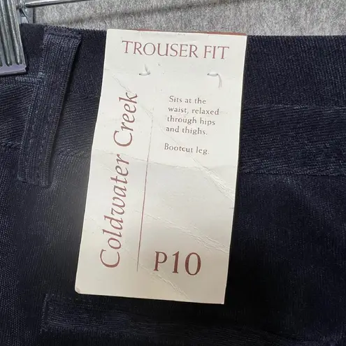 Coldwater Creek Corduroy Pants Trouser Fit Bootcut Relaxed Navy P10 Dark Blue