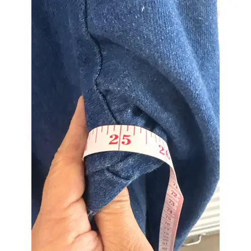 Saddlesmith Outfitters Blue Denim Yellow Collar Duster Coat Women's Large