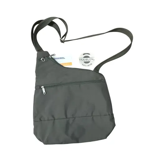 Travelon Anti-Theft Crossbody Bag Adjustable Strap Multiple Pockets Olive Green