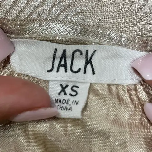 JACK by BB Dakota shimmery gold top with keyhole neck / XS / Excellent condition