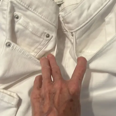 Ella Moss size 10/30 white cropped straight leg jeans GUC