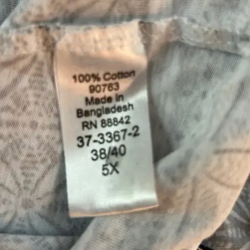 Woman Within Womens Blouse Size 5X Bohemian Boho Top Geometric Print Sleeveless