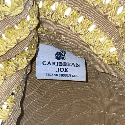 Caribbean Joe Floppy Woven Floral Bucket Hat Beach Summer Paper Island Supply