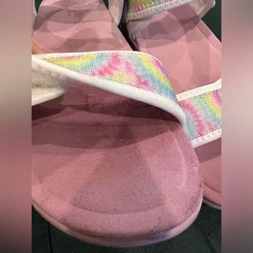 TRAQ Alegria Sparq Backstrap Sport Sandals Tie Dye Pink Pastel Size 8 Used