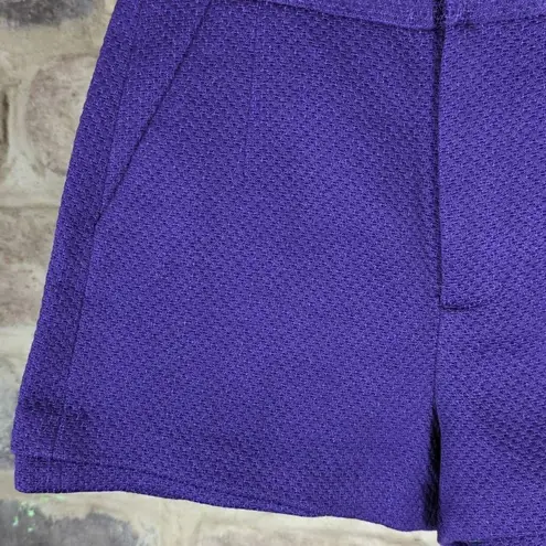 five Plus Shorts Purple Tweed Woman's Size Asian small Lined Bright Pockets Purple