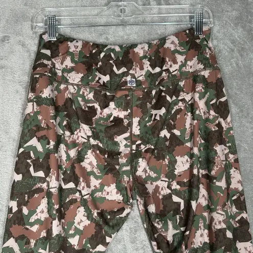 MP Pants Womens Large Brown Green Reversible Leggings Cheetah Camo Casual Gym