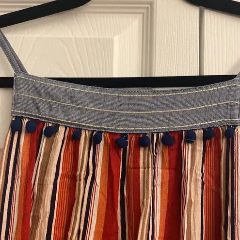 THML Striped Maxi Dress Stripe Chambray Americana Summer Vacation Beach Large