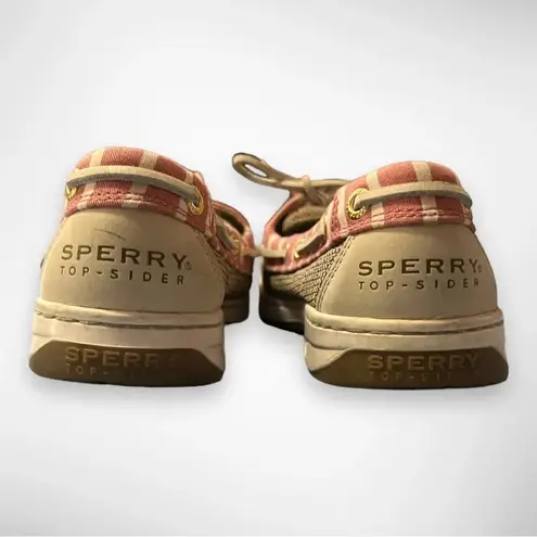 Sperry  TOP SIDER Women's Salmon Pink Leather Boat Shoes Size Size 6 | EUC
