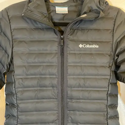 Columbia  Women's Lake 22 Down Long Hooded Jacket in Black Size XS Extra Small