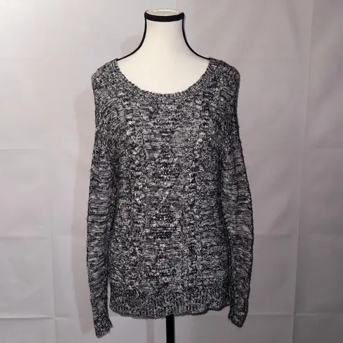 Metaphor Black-White Cable Knit long sleeve Sweater women’s size medium