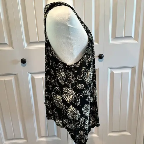 Santiki XL Open Front Lightweight Vest/Cover Up Black