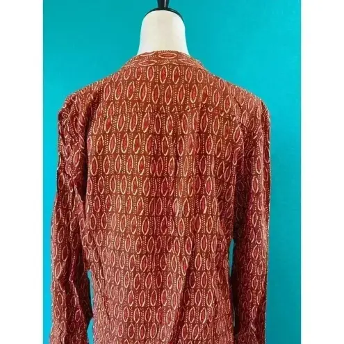 NWT Rock Flower Paper Darcy Spice Rayon Tunic Dress Orange Indian Print Size L Size L