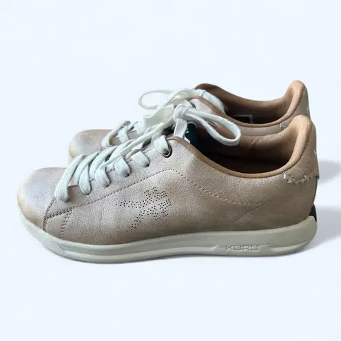 KURU Roam Leather Sneakers Bronze Metallic Women’s Sz 8 Comfort Walking Shoes Pink