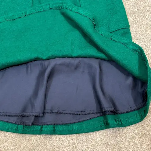 Maeve Anthropologie Green Wool Lined Mini Skirt Preppy Collegiate Women Size 0