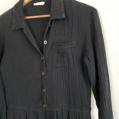 Lacausa XS Sustainable Organic Cotton Boho Pocketed Jumpsuit in Black